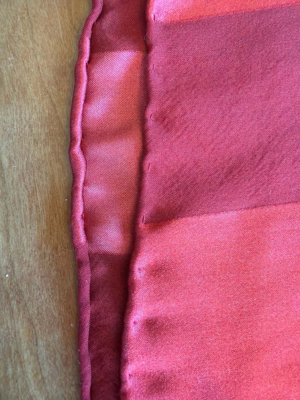 Vintage Dior Silk Scarf Wrap Red Black Abstract Print 62” x 20” - Picture 3 of 6